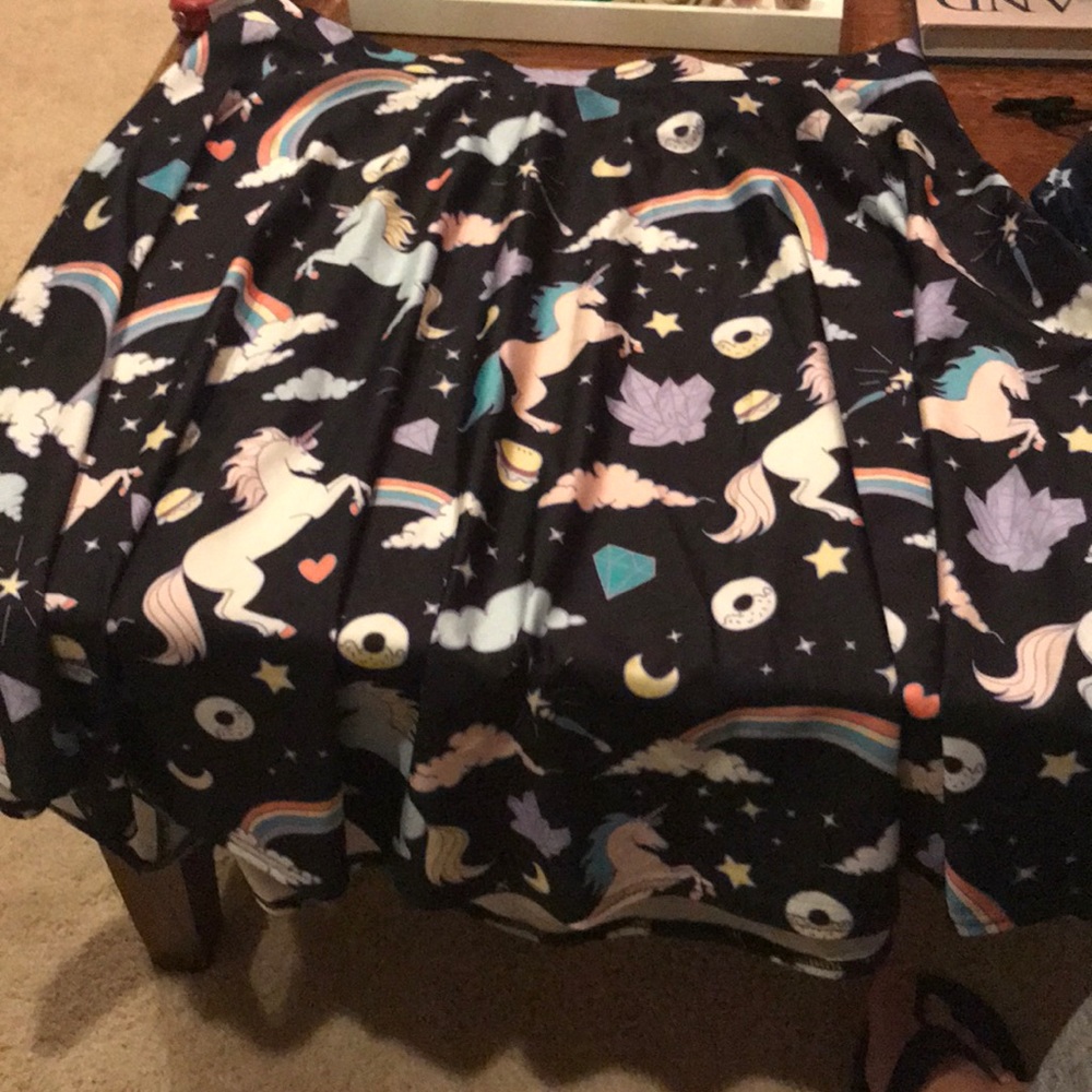 Unicorn and rainbow skirt
